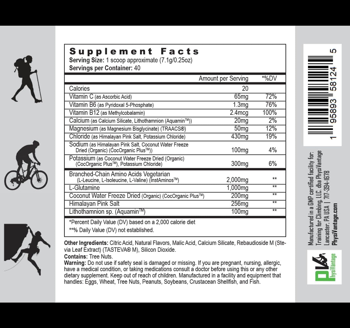PhysiVantage - Flow Electrolyte Powder with BCAAs - Sugar-Free Hydration & Muscle Recovery Drink Mix – Vegan, Keto-Friendly Electrolytes - Zero Sugar, 40 Servings, Raspberry Lemonade Flavor