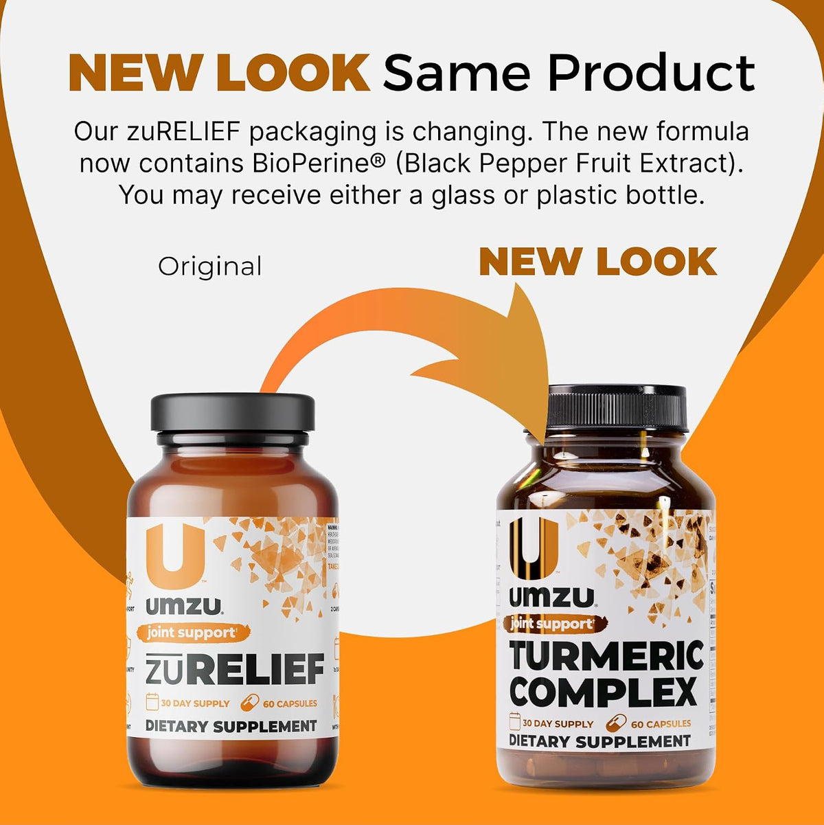 UMZU Turmeric Curcumin Supplement, 30 Day Supply | Bromelain, Boswellia and BioPerine Black Pepper, Joint Support, Immune Support, Antioxidant Support, Daily Wellness