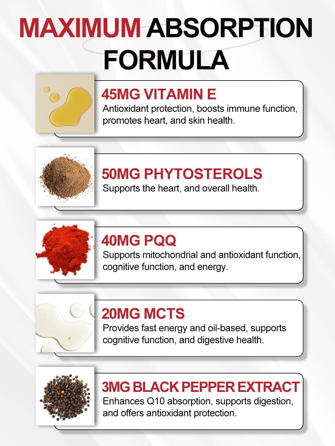 DRFOSTER CoQ10 600 mg, Ubiquinol | with 40mg PQQ, Plant Sterols & Vitamin E - High Absorption for Heart Health, Brain Function & Cellular Energy - 120 Softgels