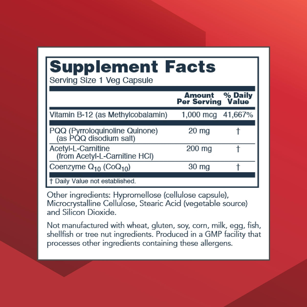 PROTOCOL FOR LIFE BALANCE PQQ Complex - Mitochondrial Health - with CoQ10 & L Carnitine - B Vitamin - Supplement for Energy - 30 Veg Caps PROTOCOL FOR LIFE BALANCE buy supplements Au