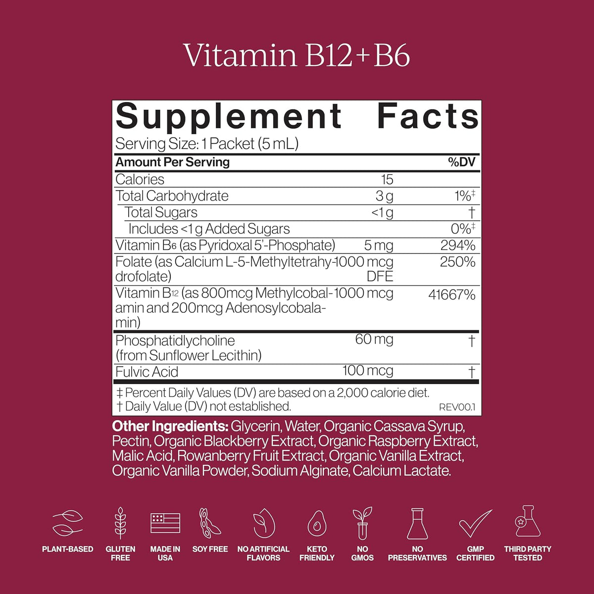 CYMBIOTIKA Liposomal B12 + B6 for Energy, Brain & Nerve Support