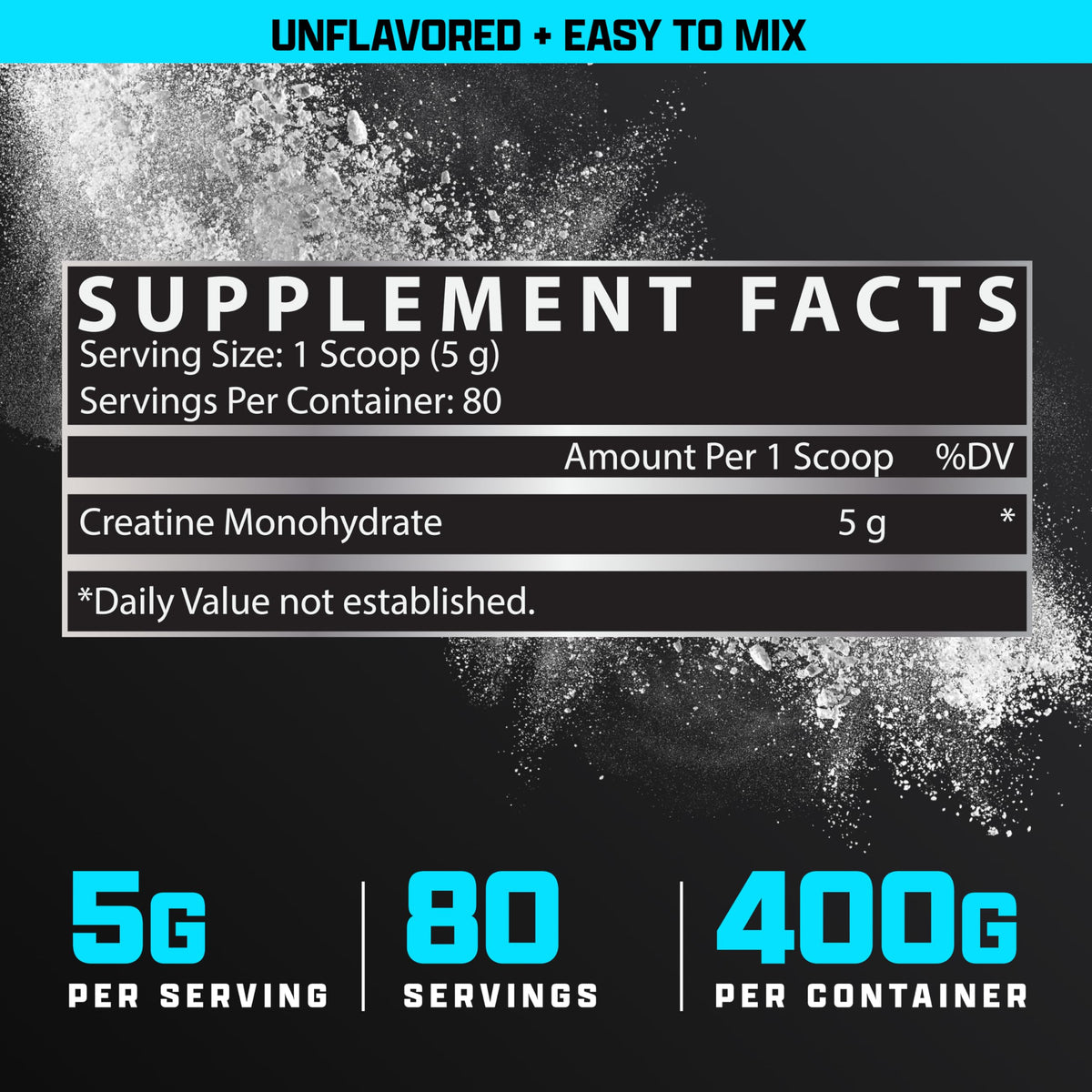 Nutrex Research Micronized Creatine Monohydrate Powder - 200 Servings (1KG) Pure, Unflavored Creatine Monohydrate Supplement for Muscle Gain, Strength and Performance, 5G Per Serv (2.2lbs)