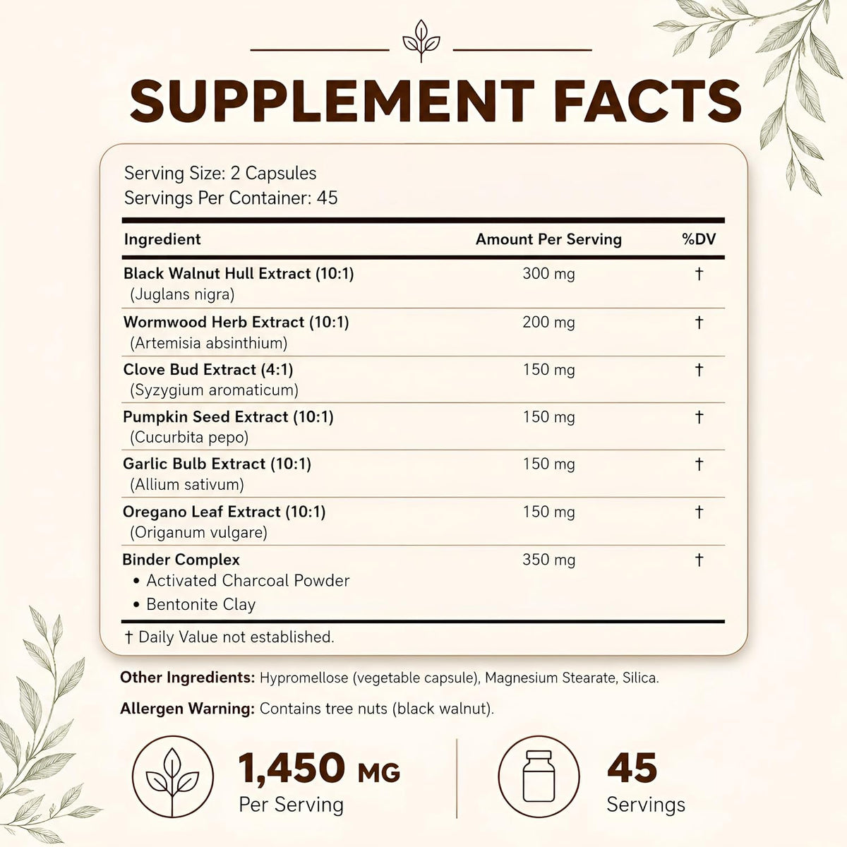 Happee ParaPure Cleanse with Binder for Humans, Intestinal Support, 2-in-1 | Wormwood, Black Walnut, Clove with Charcoal Binder for Digestive Balance (No Stack Needed) 90 Capsules - PrimeBioHealth - canada supplements