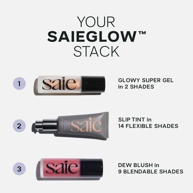 Saie Cheek Flush Duo - Dew Liquid Blush (.40 oz, Spicy), SuperSuede Baked Powder Blush (.01 oz, Ciao) - Layerable, Skin-Nourishing Blushes for a Seamless Radiant Finish SaieBuy Supplements Australia