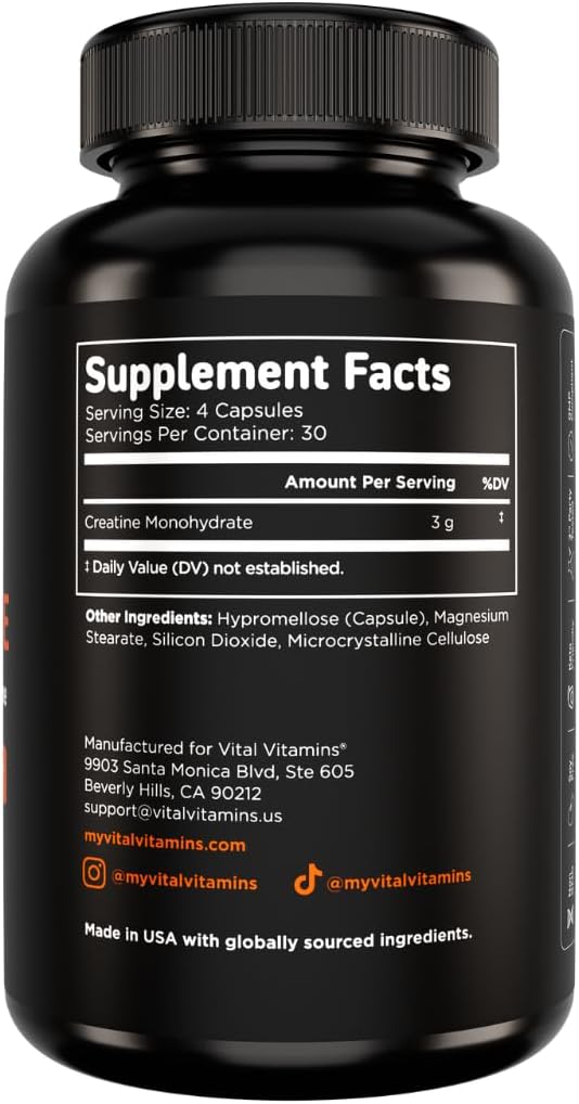 Vital Vitamins Multi Collagen + Creatine Monohydrate Capsules