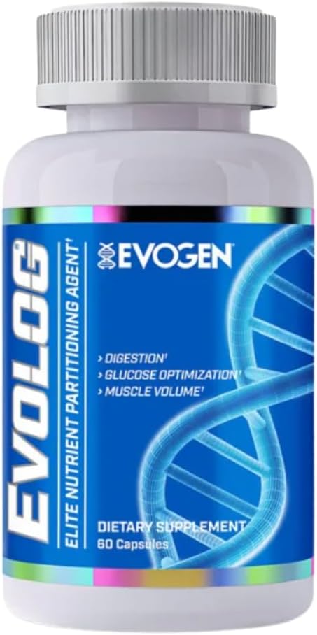 Evogen Evolog Glucose Disposal Agent | Nutrient Partitioning | 60 Capsules | Glucevia, GlucoVantage and R-alpha lipoic acid with EVOZYME enzymes to optimize carb utilization and muscle fullness