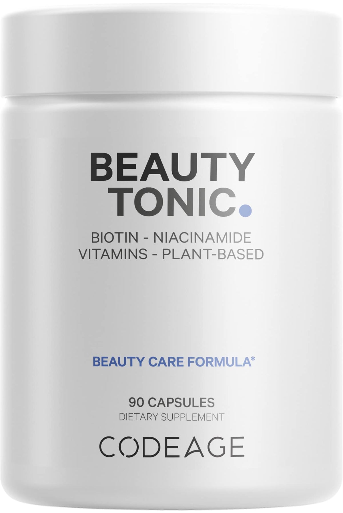 Codeage Biotin Supplement with Vitamin C, Vitamin E, Vitamin B6, Niacin, Folate, Organic Food Blend, Phytoceramides, Astaxanthin, Selenium - Beauty Tonic - Hair, Skin, and Nail Support - Vegan, 90 Ct CodeageBuy Supplements Australia