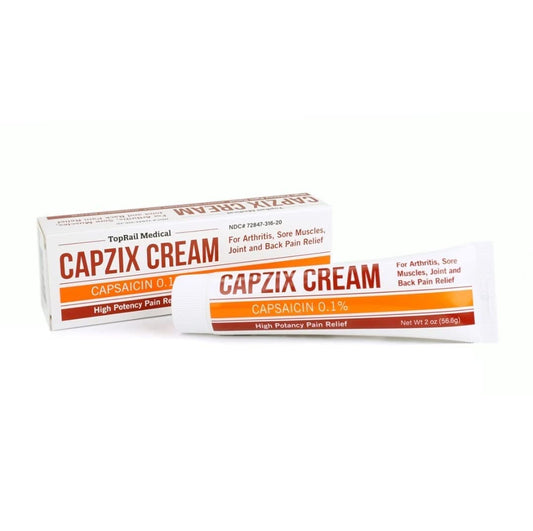 Capzix Cream for Pain Relief 2 OZ Capsaicin .1% High Potency/ Maximum Strength CAPZIX CREAMBuy Supplements Australia