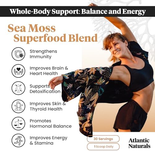 Atlantic Naturals Sea Moss Superfood Bundle - Sea Moss with Shilajit 5-in-1 Capsules & Sea Moss Powder with Ashwagandha, Beet Root & Maca Root - Enhanced Vitality, Skin & Athletic Support 60 ct & 150g