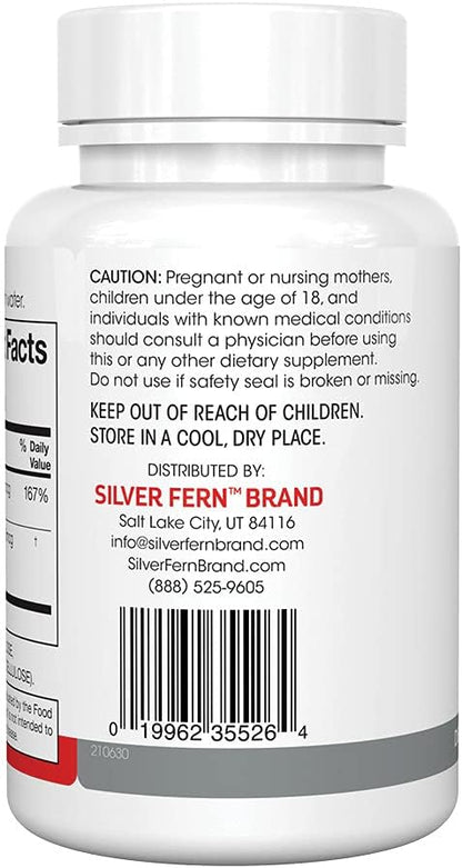 Silver Fern Vitamin K2-D3 Supplement Brand - Natural, Non-Synthetic - K2-7 | Menaquinone-7 (MK-7) - D3 as cholecalciferol - Bone, Heart & Energy Support (1 Bottle - 30 Capsules - 30 Servings)