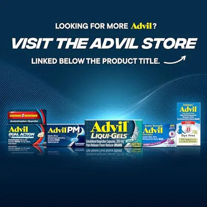 Advil Dual Action Coated Caplets with Acetaminophen, 250 Mg Ibuprofen and 500 Mg Acetaminophen Per Dose (2 Dose Equivalent) for 8 Hour Pain Relief - 72 Count AdvilBuy Supplements Australia