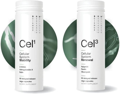 SRW Cel¹ Stability & Cel³ Renewal Supplements (1 Month Supply) - Bundle Pack - 60 Capsules