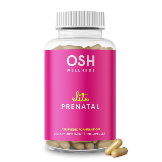 Ayurvedic Elite Prenatal Vitamins with Folate, Choline, Iron, Iodine & more | Made in USA | Optimal Bioavailability | Supports Baby's Growth and Brain Development | 30 Day Supply - OSH Wellness Freshly MomsBuy Supplements Australia