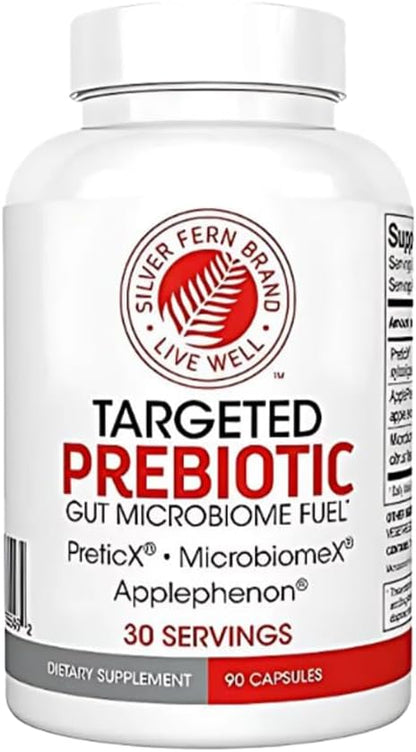 Silver Fern Brand Prebiotic Supplement 90 Capsules (30 Servings) | XOS Fiber & Polyphenol Blend