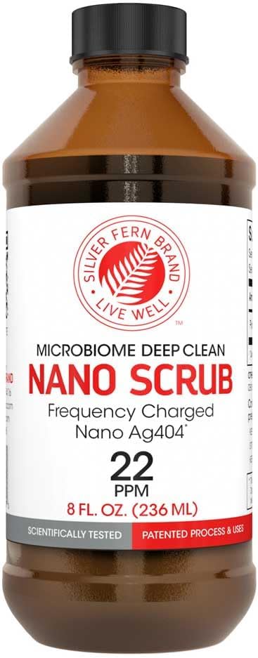 Silver Fern Nano Scrub Brand - 1 Bottle - 48 Servings | Frequency Activated Nano Ag4O4 - Liquid