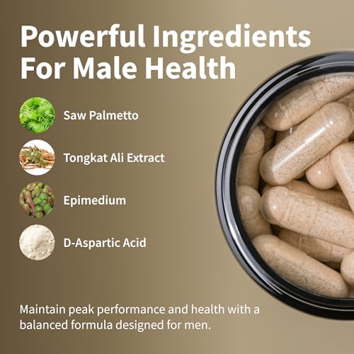 Snap Supplements Nitric Oxide Booster + Testo Booster Bundle for Men, 60 Vegetarian Capsules Each (1 Month Supply)