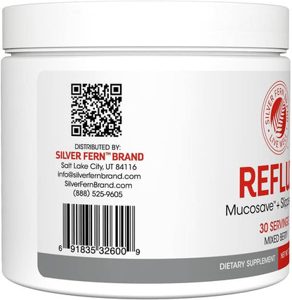 Silver Fern Reflux Digestive Supplement Each Tub = 30 Scoops = 30 Servings | Mucosal Support for Acid Issues - with Mucosave FG and Slippery Elm Bark (1 Tub)