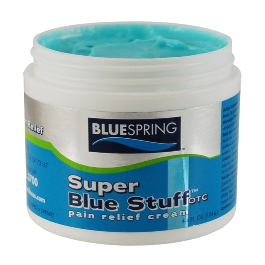 BLUESPRING Pain Relief Cream- Super Blue Stuff with Emu Oil, Arnica, Provides Maximum Arthritis Pain Relief- Anti Inflammatory Cream Goes Deep into the Skin- Great Muscle Rub and Relaxer Cream - 4 oz Emu TherapyBuy Supplements Australia