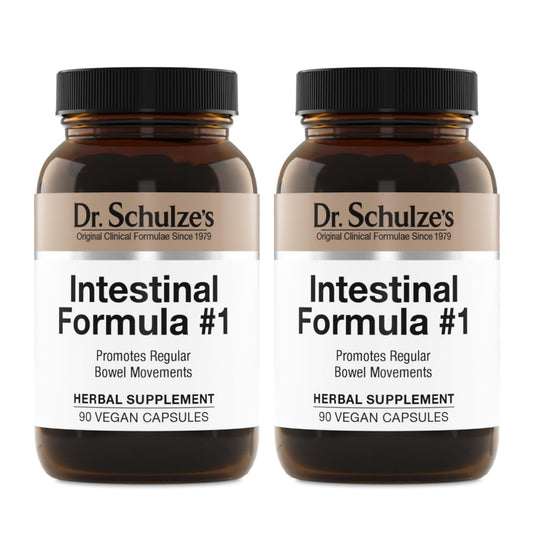 Dr. Schulze's Intestinal Formula #1 - Bowel Movement Supplement for Colon Health Support - Bloating & Constipation Aid - Intestinal Cleanse - All-Natural - Plant-Based - Vegan - 90 Count (2 Pack) Dr. Schulze'sBuy Supplements Australia