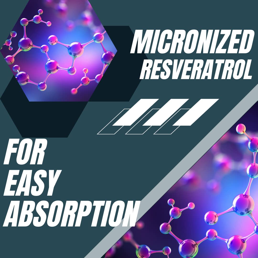 Research Labs 2X Potency Micronized Resveratrol Supplement 2 Fer 1 Ad - 1200mg Per 2 Capsules, 120 Total - Potent Antioxidants Supplement, Trans Resveratrol for Heart Health