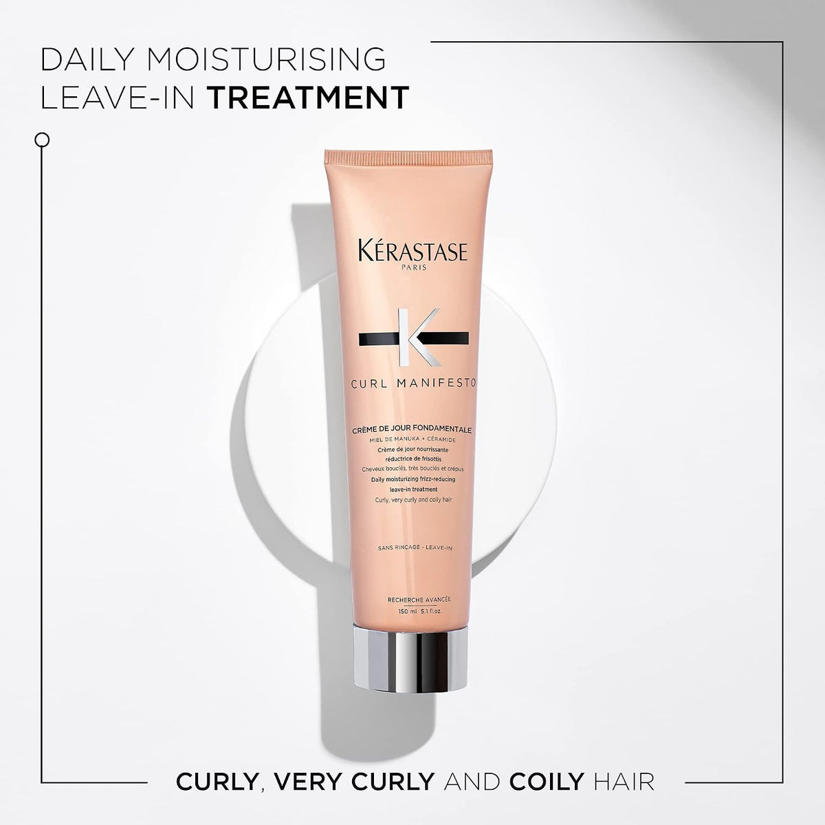 Kérastase Curl Manifesto Crème de Jour – Enhances Curls, 5.07 Fl Oz
