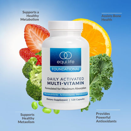 Equilife - Daily Activated Multi-Vitamin (30 Servings) and Progesterone Support (90 ct.) Bundle, 21 Essential Vitamins and Herbal Hormone Supplement