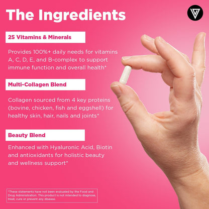 Vital Vitamins Women's Multivitamin Complex + NAD+ Supplement