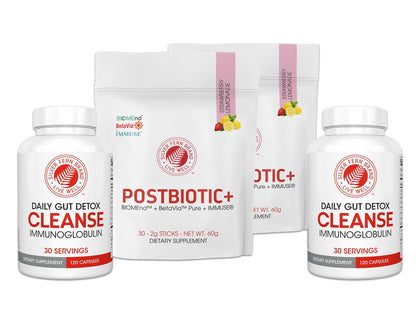 Silver Fern Cleanse - Daily Gut - 1 Bottle - 120 Capsules - 30 Day Supply | Immunoglobulin G, A & M -(IgG, IGA, IgM) - Digestive System & Immune System Support - Postbiotic