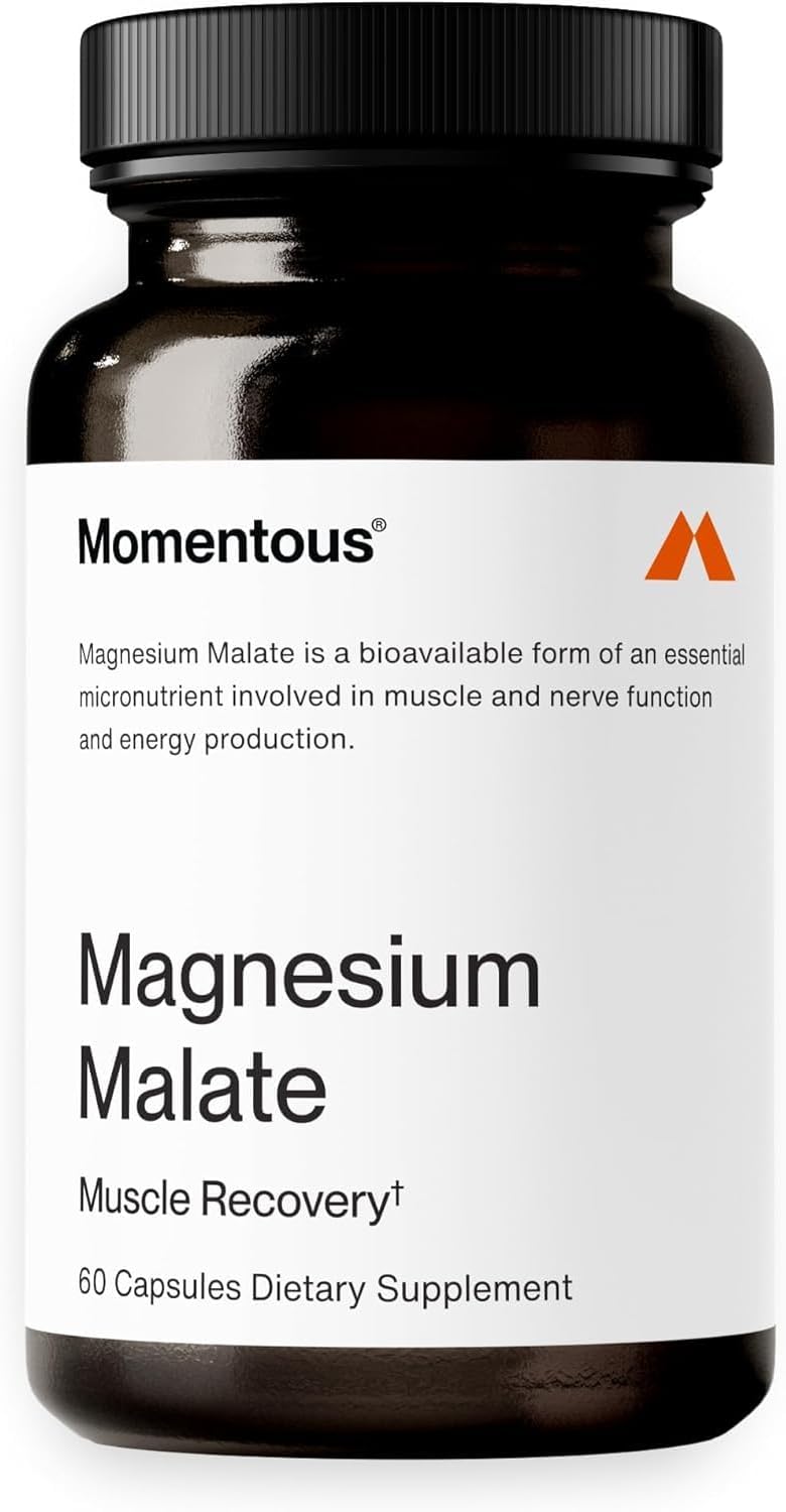 Momentous Magnesium Malate - NSF Certified for Sport - 30-Day Supply - 60 Capsules