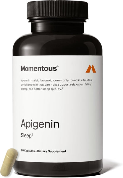 Momentous Apigenin Supplement - 50 mg per Capsule - NSF Certified for Sport - 60-Count