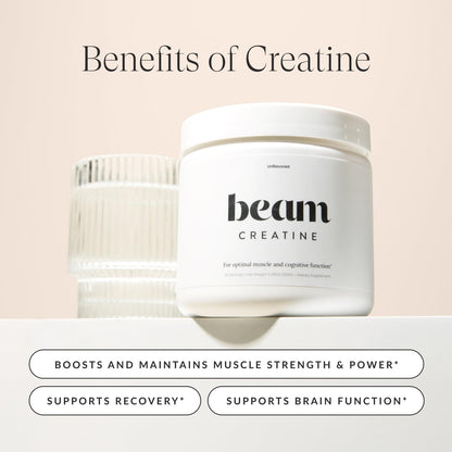 BEAM Glow & Creatine Bundle, Hormone Balance, Energy & Muscle Support for Women, Hair, Skin, Nails, Hydration, Vegan, No Sugar, Third Party Tested