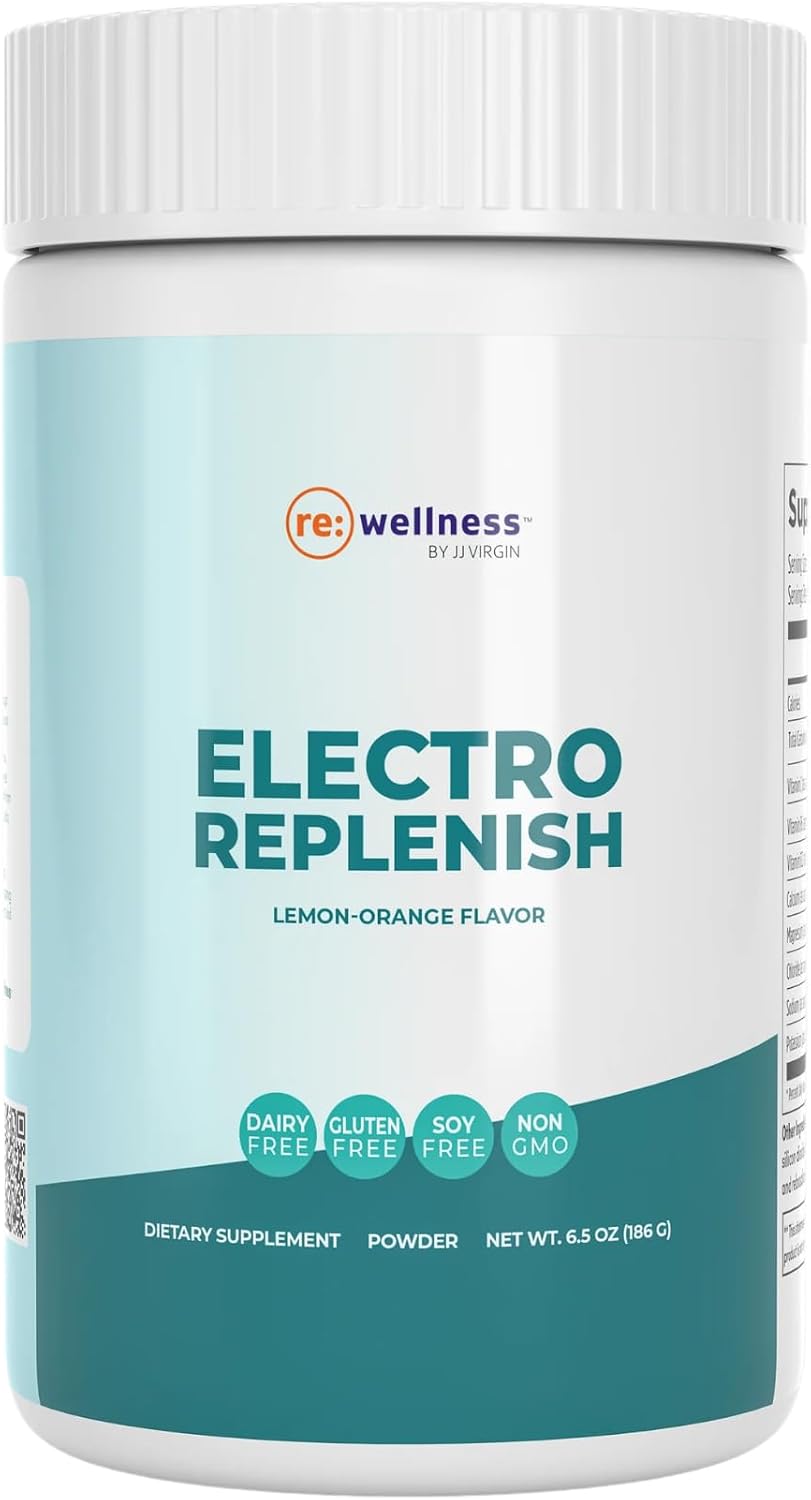 Reignite Wellness by JJ Virgin SHEatine Powder (Unflavored), ElectroReplenish, and Bone Broth All-in-One Shake (Chocolate)