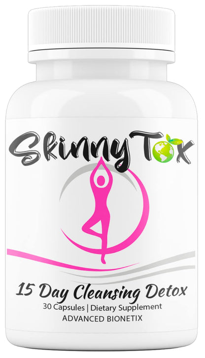 Skinnytox 15 Day Colon Cleanse Detox, Supports Healthy Bowel Movements Flushes Toxins, Boosts Energy. All Natural Weight Management w/ Probiotics. Formula Based on Clinical Research Safe Effective