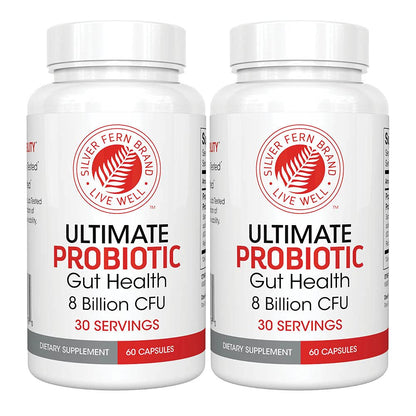 Silver Fern Brand Ultimate Probiotic - Probiotics for Women & Men | 8 Billion CFU Spore-Forming Gut Health Supplement - DNA Verified, Vegan, Shelf-Stable, High Survivability - 60 Capsules