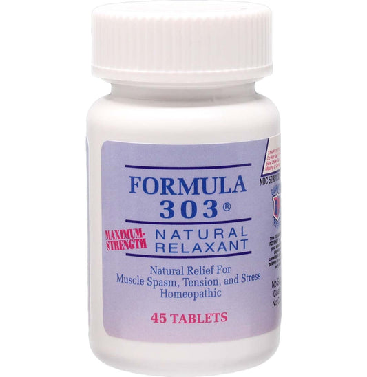 Dee CEE Labs Formula 303 Maximum Strength Tablets, 45 Tablets; All-Natural containing Magnesium for Sore Muscles, Passion Flower, and Valerian Root Dee Cee LaboratoriesBuy Supplements Australia