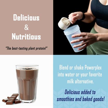 PhysiVantage POWERPLEX Vegan Protein Powder, Collagen Alternative - Organic Plant-Based Pea & Rice Protein, Dairy-Free, Non-GMO, Supports Muscle & Joint Recovery, Monk Fruit Sweetened 2 lb (Vanilla)