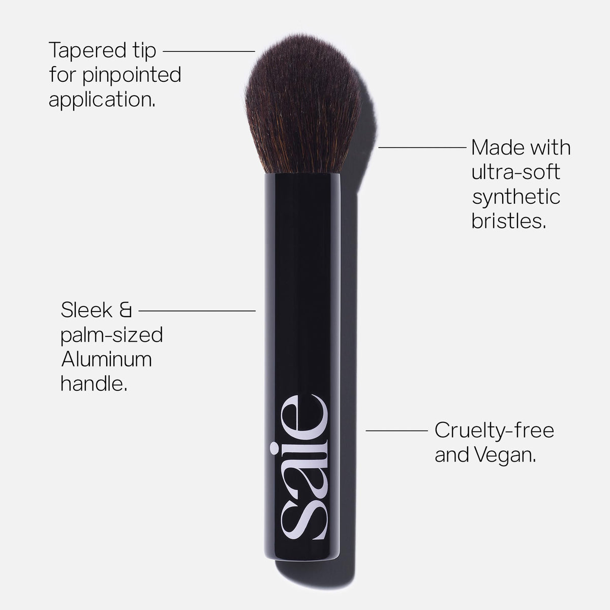 Saie Face Powder Duo, Medium - The Fluffy Brush, Soft, Multi-Use Targeted Powder Brush With Tapered Tip & Airset Radiant Loose Setting Powder, Translucent Medium (0.14 oz) - Vegan, Cruelty-Fee SaieBuy Supplements Australia