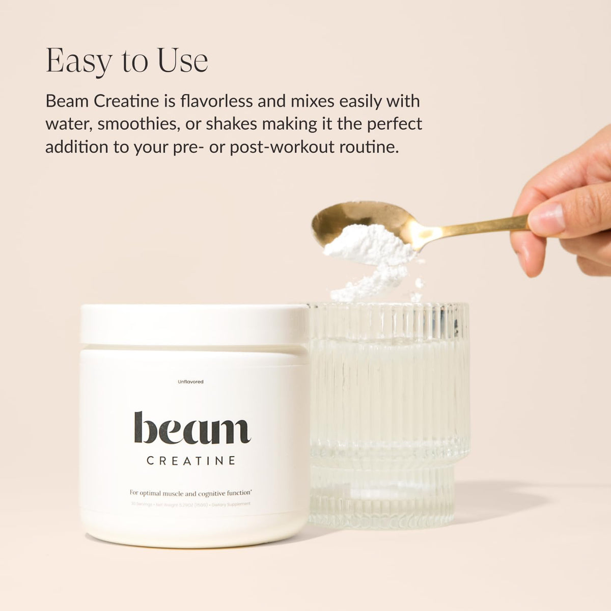 BEAM Glow & Creatine Bundle, Hormone Balance, Energy & Muscle Support for Women, Hair, Skin, Nails, Hydration, Vegan, No Sugar, Third Party Tested