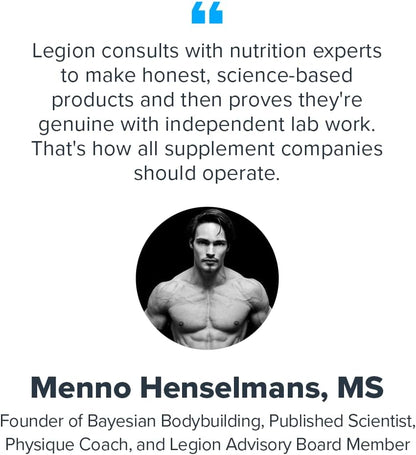 LEGION Peak Caffeine and L Theanine Pills - 200 mg Natural and Organic L Theanine Caffeine Supplement for Smooth Energy, Focus and Cognitive Performance - Vegan, Non GMO - 60 Servings