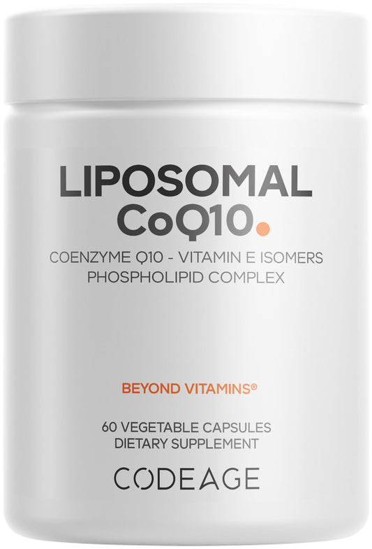 Codeage Liposomal CoQ10 Supplement - 125 mg Coenzyme Q10 with Vitamin E Isomers Tocopherols - 2-Month Supply - 1 Capsule Per Serving - Liposomal Delivery - Vegan, Non-GMO, Gluten-Free - 60 Capsules CodeageBuy Supplements Australia