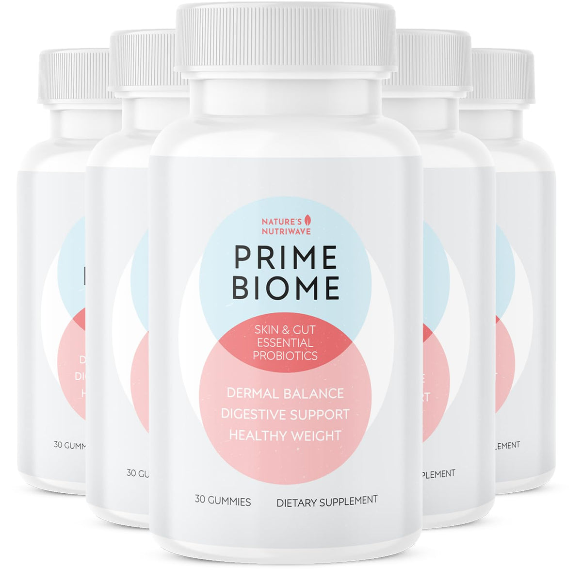 PrimeBiome Gummies – Inulin, Lion's Mane & Ginger – 30 Ct, 1 Month Supply | Prebiotic Inulin, Lion's Mane & Ginger | Non-GMO, No Stimulants, GMP Certified | Chewable daily gummy