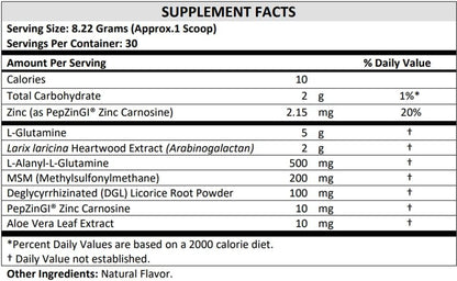 Healthy Gut Vegan Formula | with L-Glutamine and Clinically Proven ingredients | Supports Gut Permeability, gastrointestinal Support, Helps Alleviate Stomach discomfort and Boost Immunity*