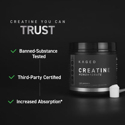Kaged Pre Sport Pre Workout Powder Mango Lime Creatine Monohydrate Micronized Powder Bundle, Energy & Muscle Recovery Supplement Pack, 20 Servings Pre-Workout + 100 Servings Creatine