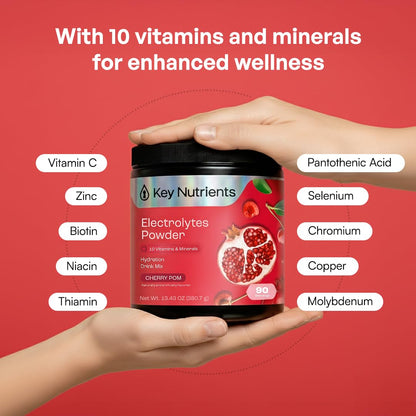 KEY NUTRIENTS Potassium Multivitamin Electrolytes Powder, Lemonade, 90 Serv