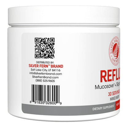 Silver Fern Reflux Digestive Supplement Each Tub = 30 Scoops = 30 Servings | Mucosal Support for Acid Issues - with Mucosave FG and Slippery Elm Bark (1 Tub)