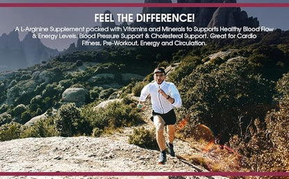 Cardio 911® Nitric Oxide Heart & Circulation Support - 5000mg L-Arginine & 1000mg L-Citrulline - Mixed Berry, 30 Servings Powder, 363 Grams - CoQ10 Beet Root - High Potency Cardiovascular Formula