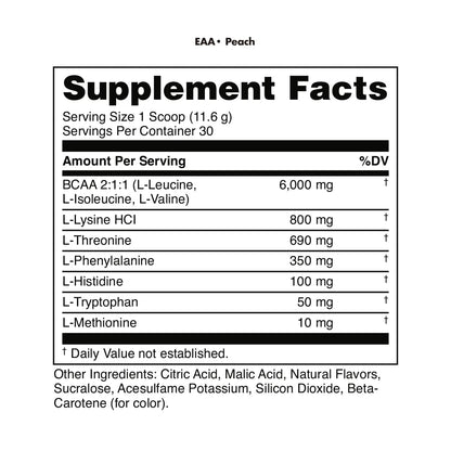 Bucked Up Essential Amino Acids - EAA Powder - Easy Mix, Non Clumping Formula - for Pre/Intra Workout - Pina Colada Flavor - 30 Servings - 11.6 oz