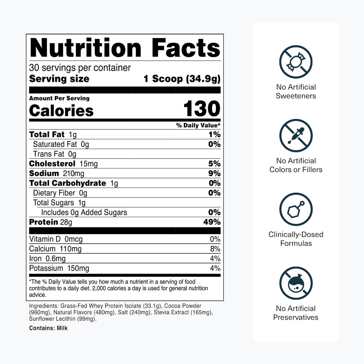 Transparent Labs Grass-Fed Whey Protein Isolate (30 Servings, French Vanilla) & Grass-Fed Whey Protein Isolate (30 Servings, Milk Chocolate)