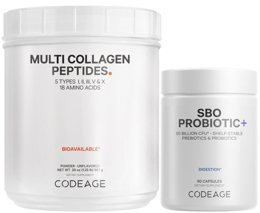 Codeage - Multi Collagen Protein + SBO Probiotics 50 Billion CFU Bundle CodeageBuy Supplements Australia