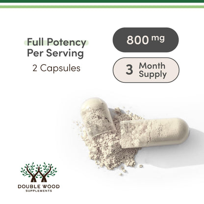 Magnesium Citrate 800mg, 180 Capsules, Digestion & Constipation Support, Vegan Safe, Non-GMO, Double Wood Supplements